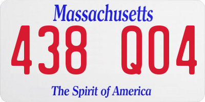 MA license plate 438QO4