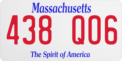 MA license plate 438QO6