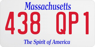 MA license plate 438QP1