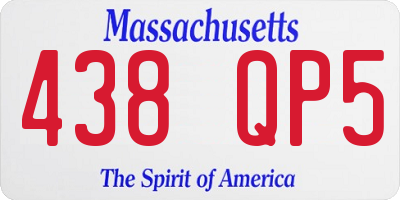 MA license plate 438QP5