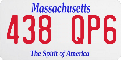 MA license plate 438QP6