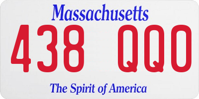 MA license plate 438QQ0