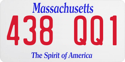 MA license plate 438QQ1