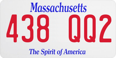 MA license plate 438QQ2