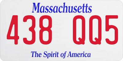 MA license plate 438QQ5
