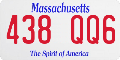 MA license plate 438QQ6