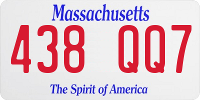 MA license plate 438QQ7