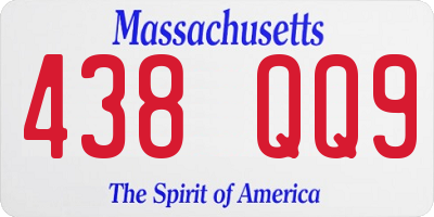 MA license plate 438QQ9