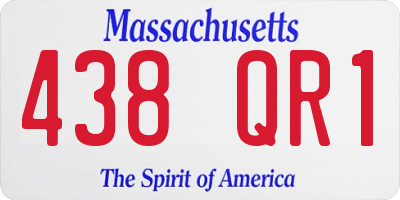 MA license plate 438QR1