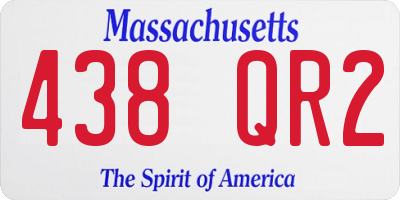 MA license plate 438QR2