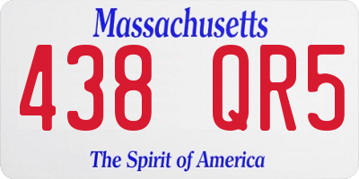 MA license plate 438QR5