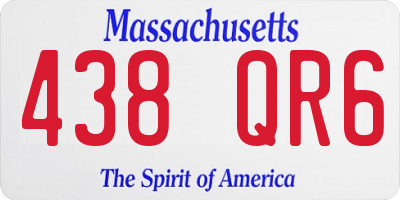 MA license plate 438QR6