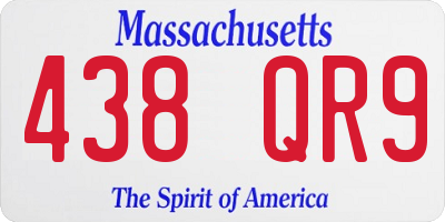 MA license plate 438QR9