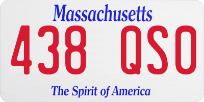 MA license plate 438QS0