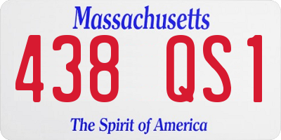 MA license plate 438QS1