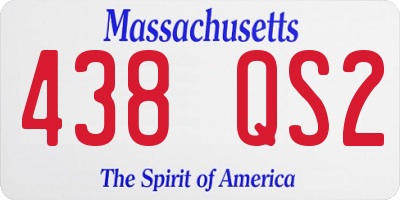 MA license plate 438QS2
