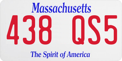 MA license plate 438QS5
