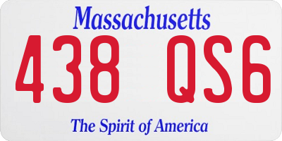 MA license plate 438QS6