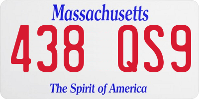 MA license plate 438QS9