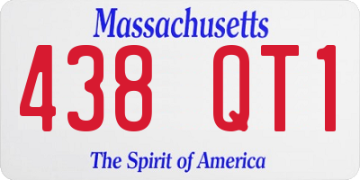 MA license plate 438QT1