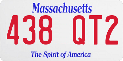 MA license plate 438QT2