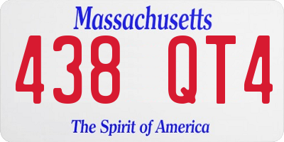 MA license plate 438QT4