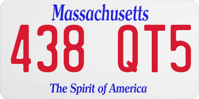 MA license plate 438QT5