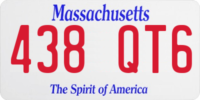 MA license plate 438QT6