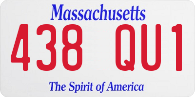 MA license plate 438QU1