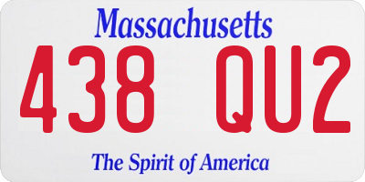 MA license plate 438QU2