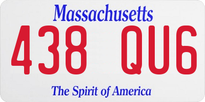 MA license plate 438QU6