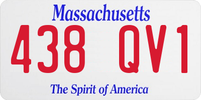 MA license plate 438QV1