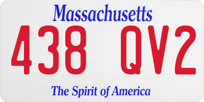 MA license plate 438QV2