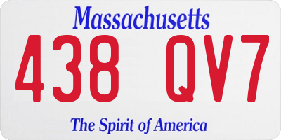 MA license plate 438QV7