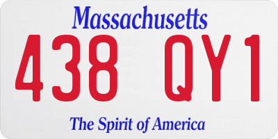 MA license plate 438QY1