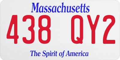 MA license plate 438QY2