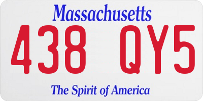MA license plate 438QY5