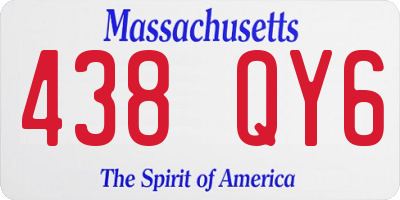 MA license plate 438QY6