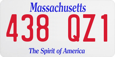 MA license plate 438QZ1