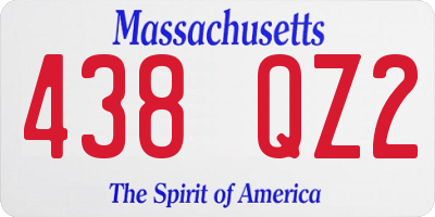 MA license plate 438QZ2
