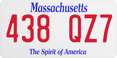 MA license plate 438QZ7