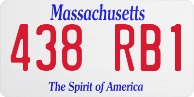 MA license plate 438RB1
