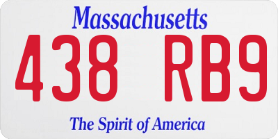 MA license plate 438RB9