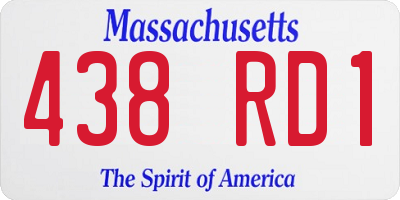 MA license plate 438RD1