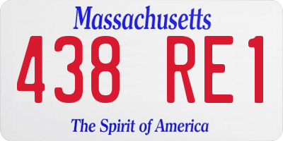 MA license plate 438RE1