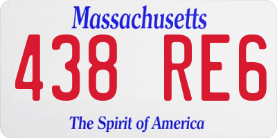 MA license plate 438RE6