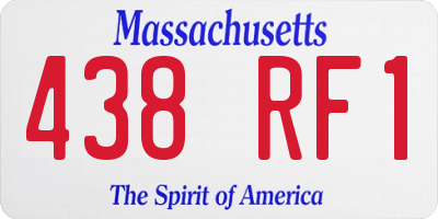 MA license plate 438RF1