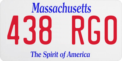 MA license plate 438RG0