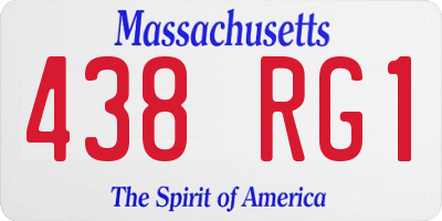 MA license plate 438RG1