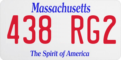 MA license plate 438RG2